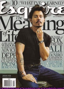 Johnny Depp portada de la revista Esquire Enero 2008